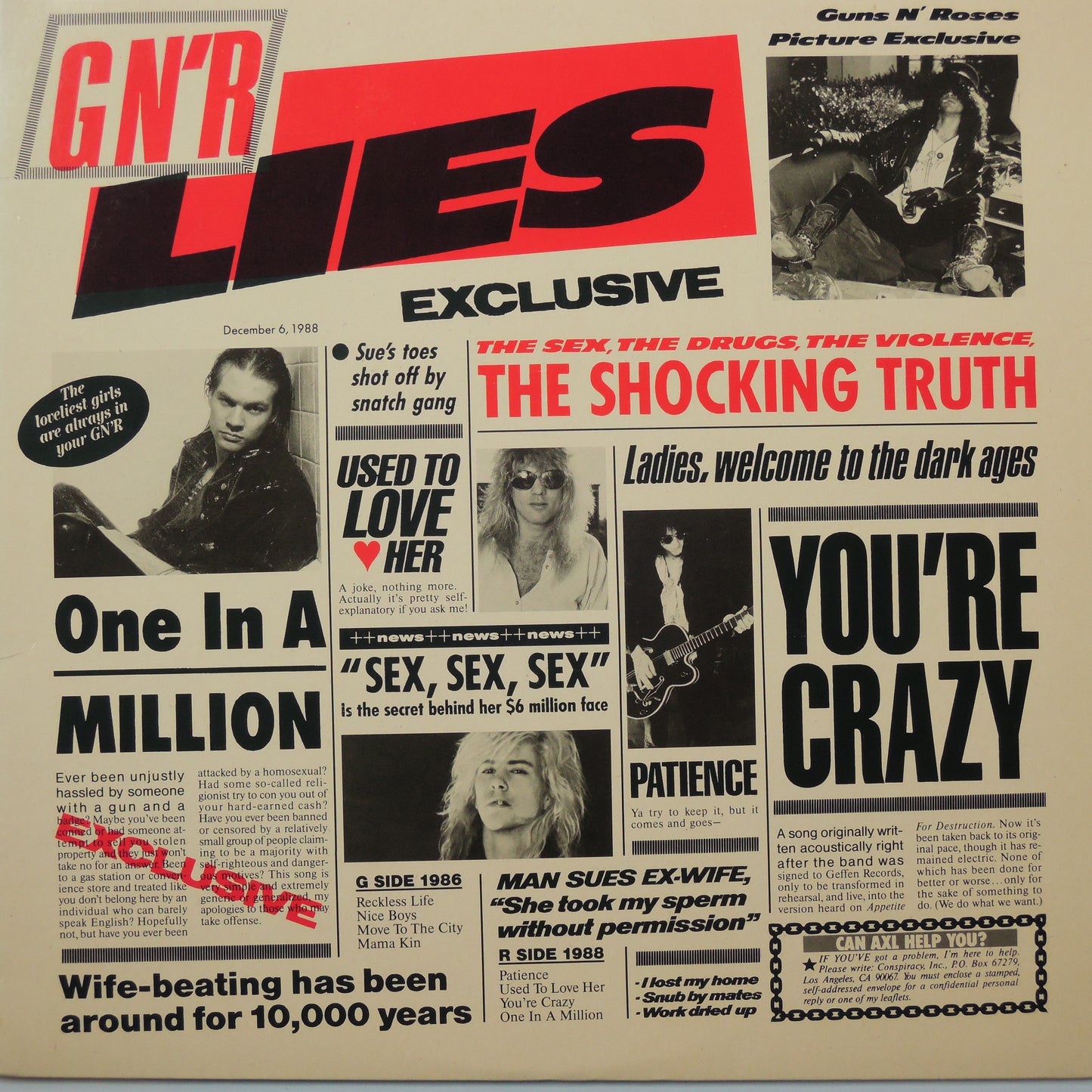 GUNS N’ ROSES - G N’ R LIES [LP]