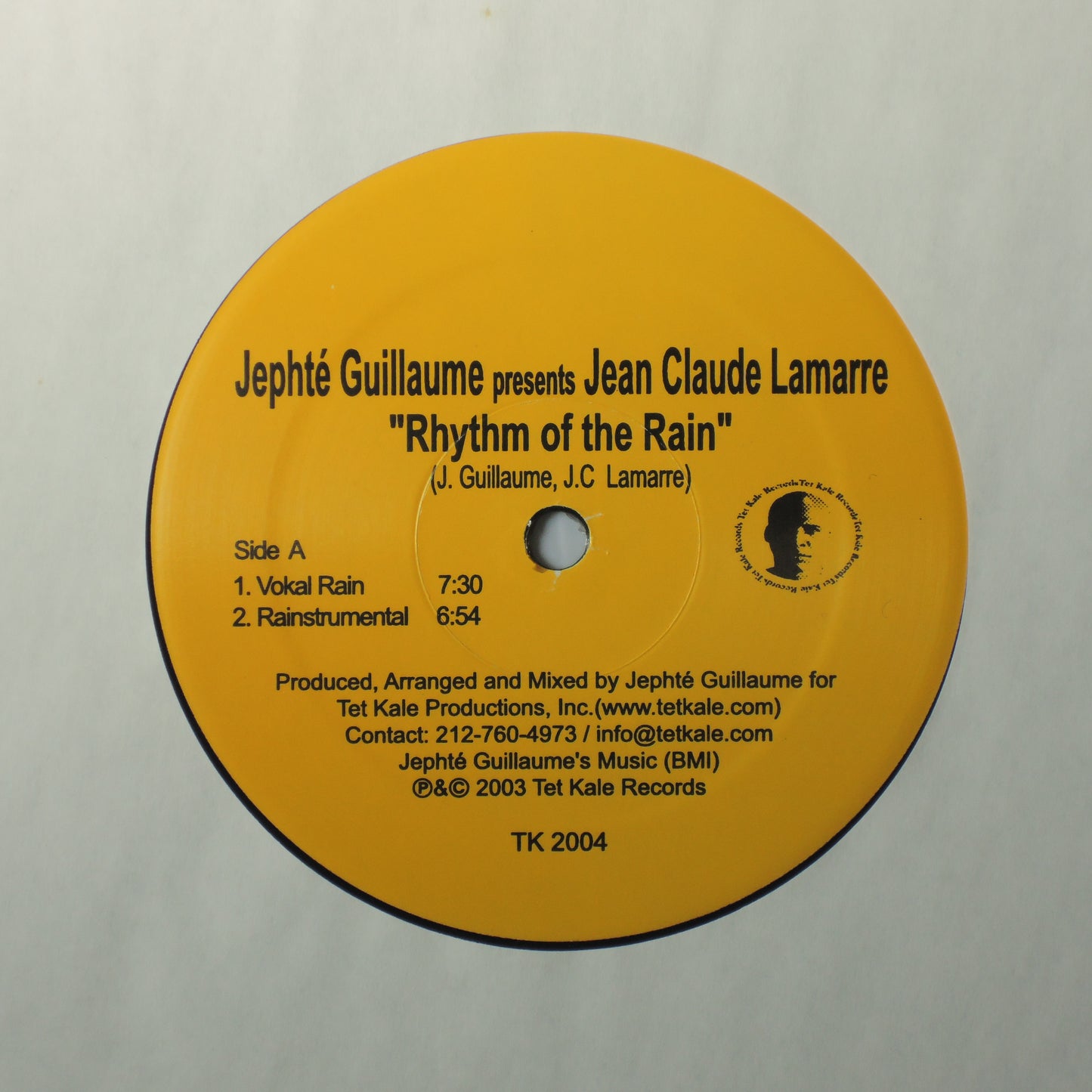 Jephte Guillaume presents Jean Claude Lamarre - Rhythm of the Rain [12"]