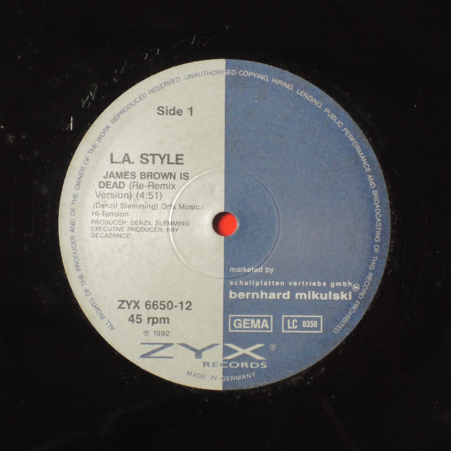 L.A. STYLE - JAMES BROWN IS DEAD (Re-Remix & Original) [12"]