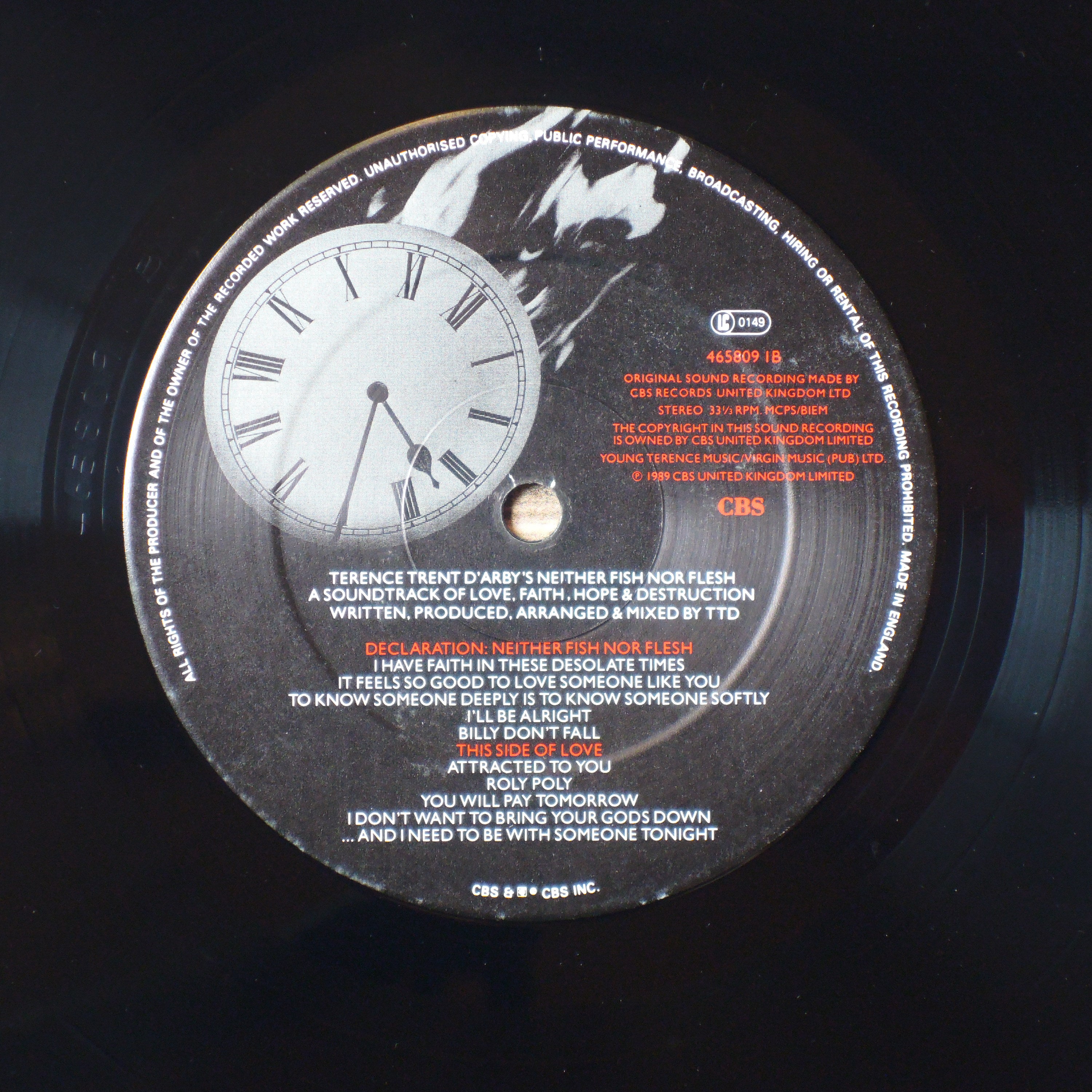 TERENCE TRENT D'ARBY - TERENCE TRENT D'ARBY'S NEITHER FISH NOR