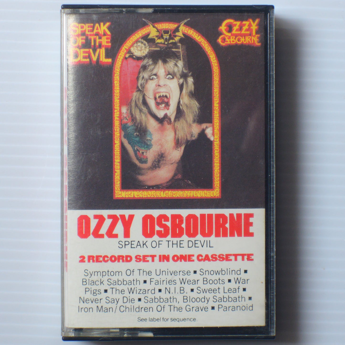OZZY OSBOURNE - SPEAK OF THE DEVIL [カセット]