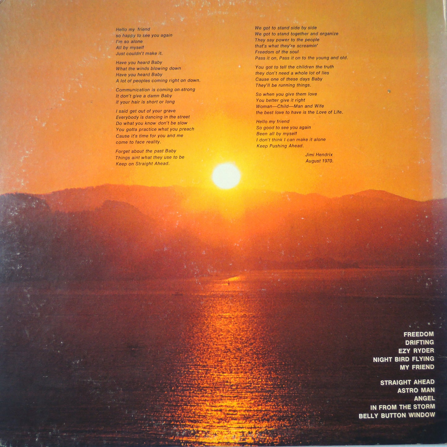 JIMI HENDRIX - THE CRY OF LOVE [LP]