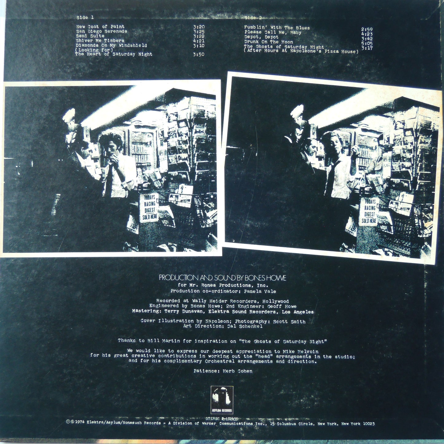 TOM WAITS - The Heart of Saturday Night [LP]