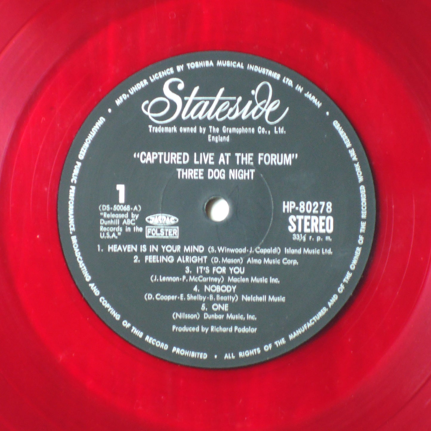 THREE DOG NIGHT - CAPTURED LIVE AT THE FORUM [LP]