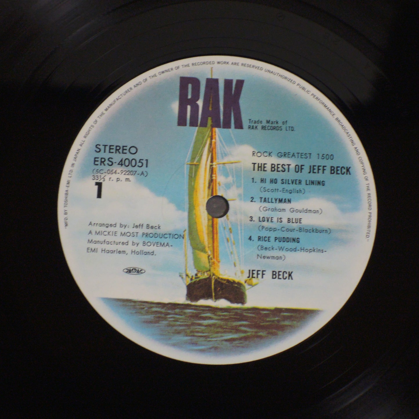 JEFF BECK - THE BEST OF JEFF BECK [LP]