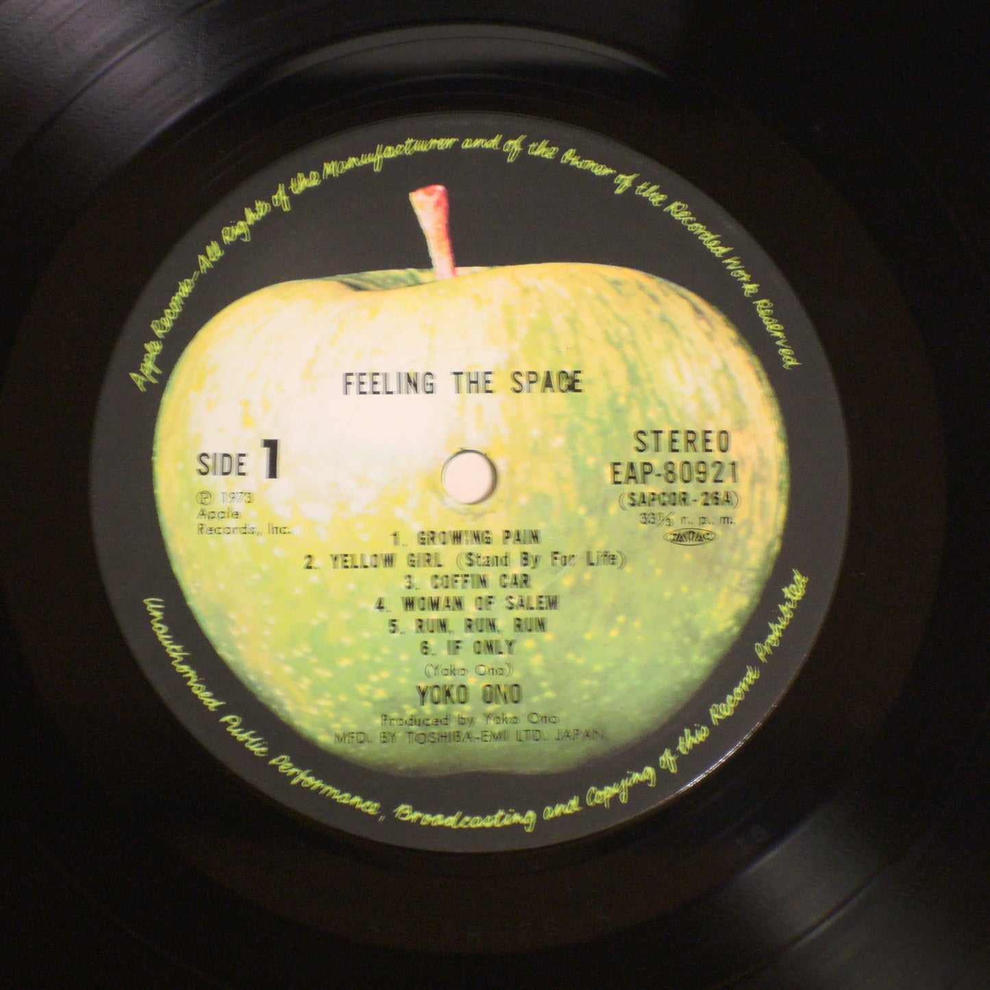 YOKO ONO - FEELING THE SPACE [LP] (EAP-80921)