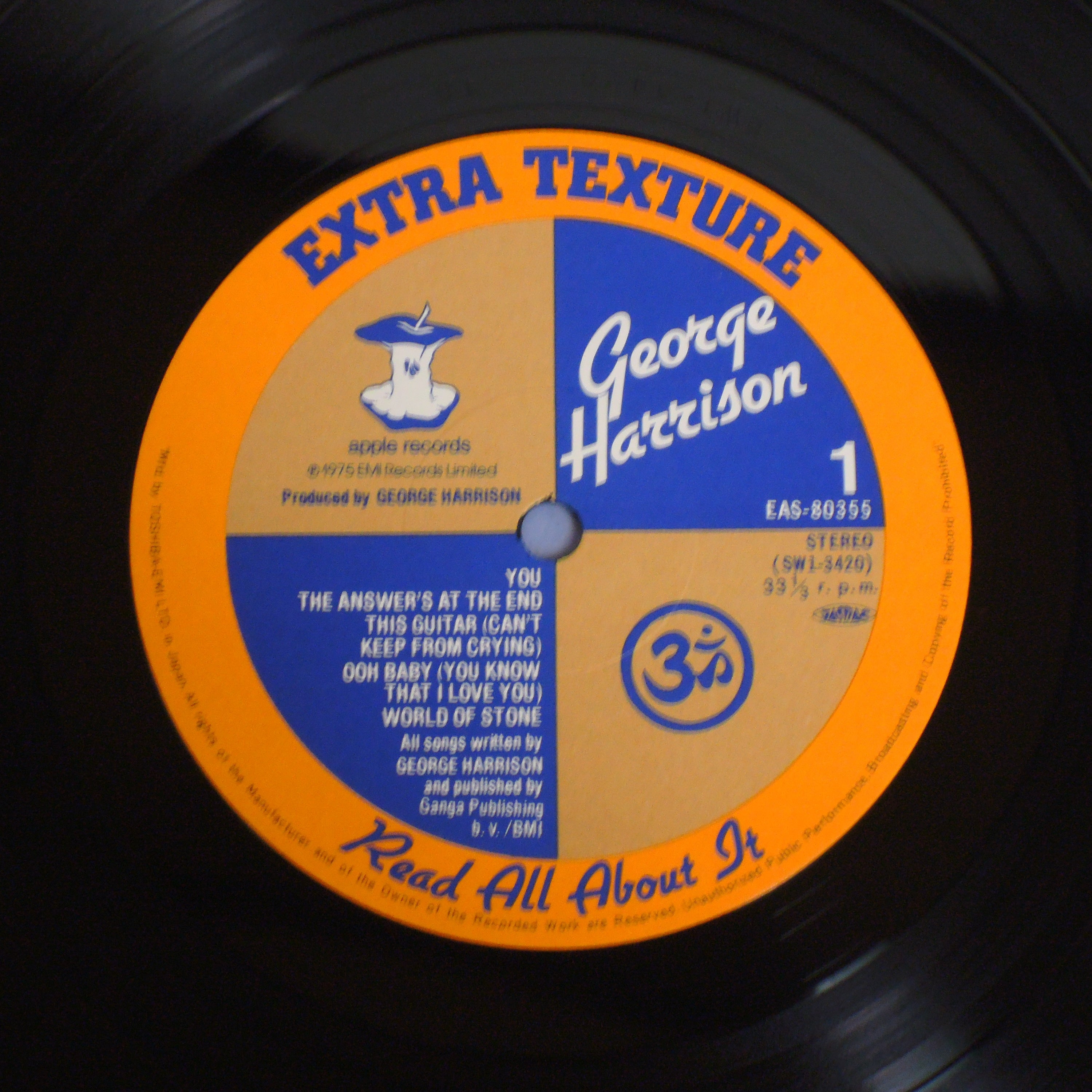 GEORGE HARRISON - EXTRA TEXTURE「ジョージハリスン帝国」 [LP] (EAS
