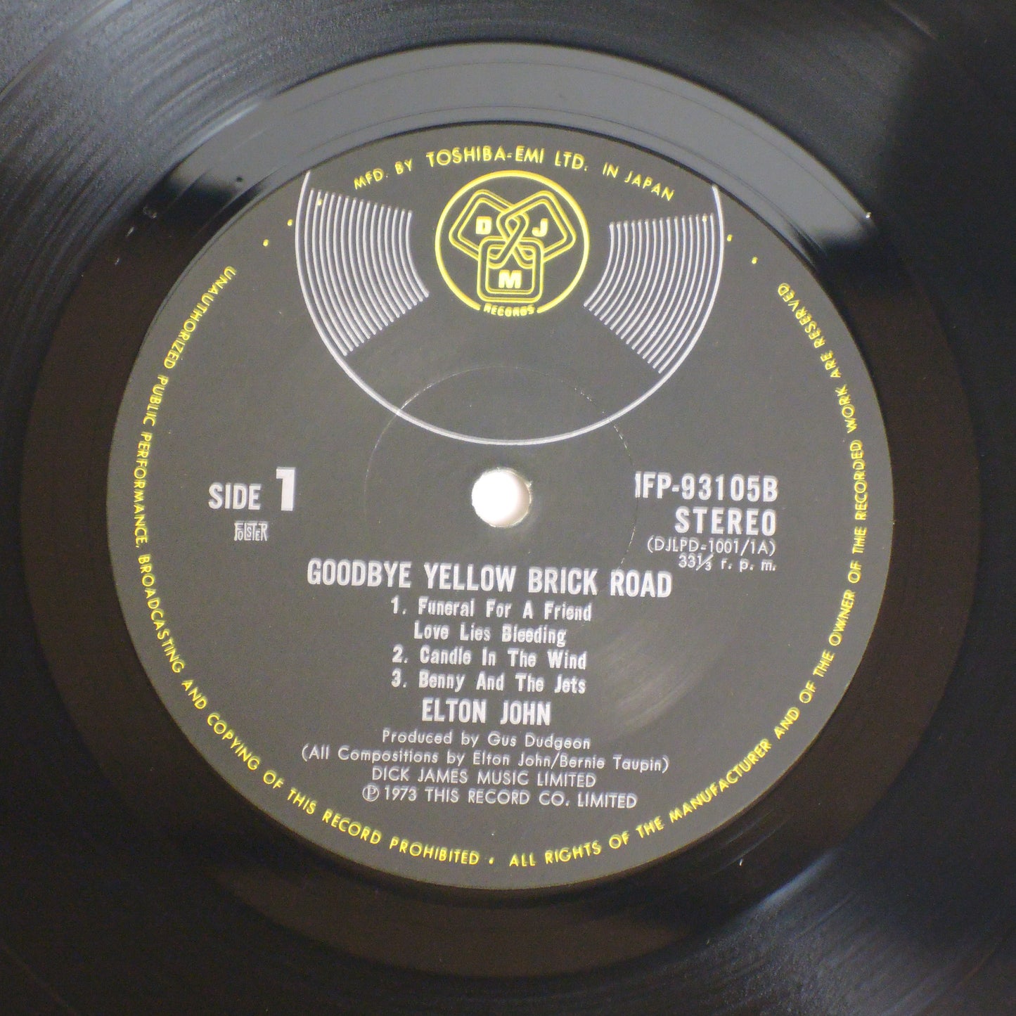ELTON JOHN - GOODBYE YELLOW BRICK ROAD [LP] (IFP-93105B)