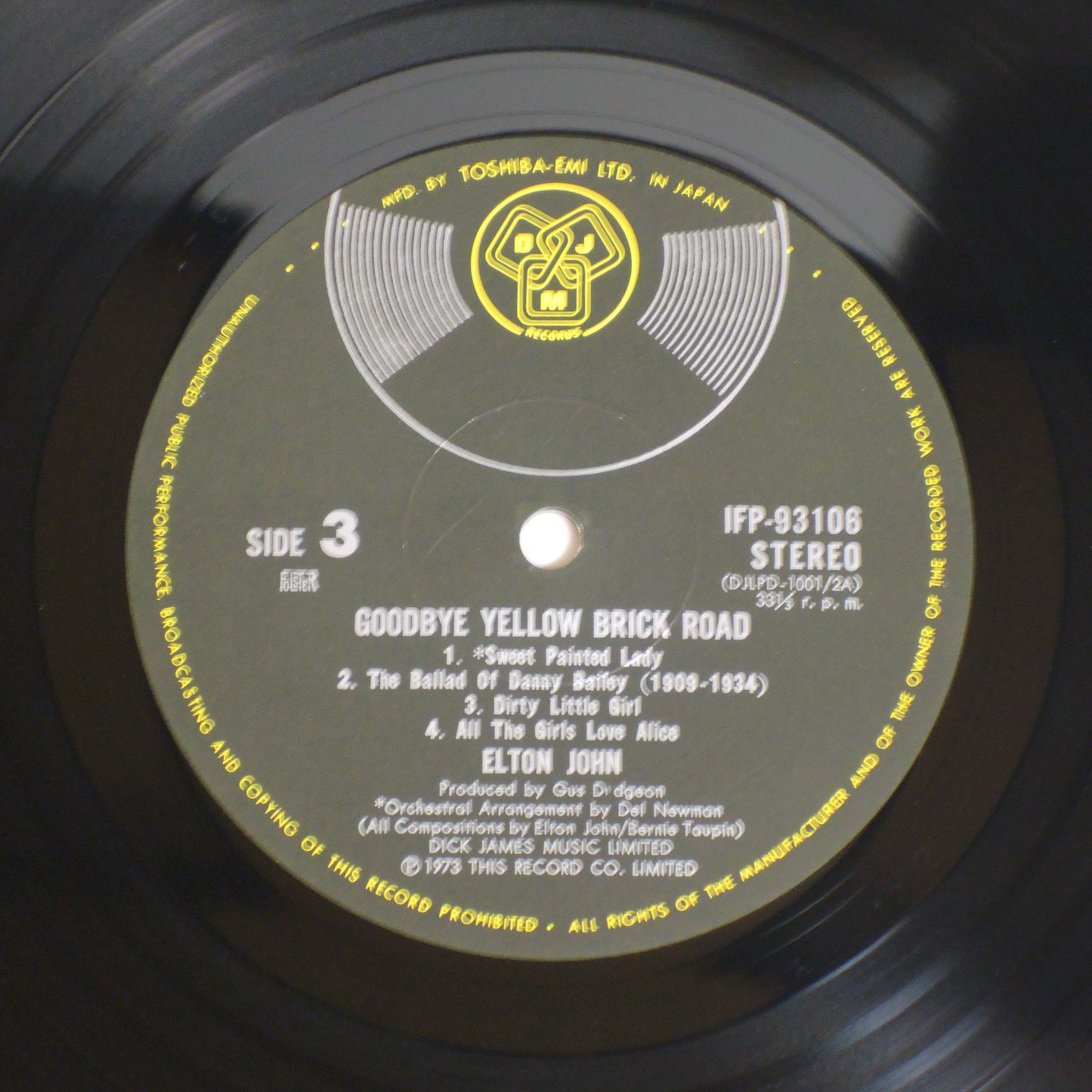 ELTON JOHN - GOODBYE YELLOW BRICK ROAD [LP] (IFP-93105B)