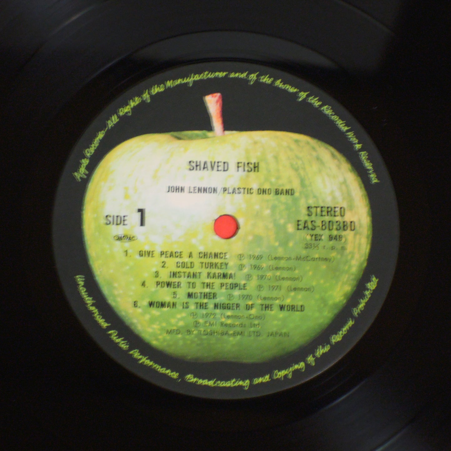 JOHN LENNON - SHAVED FISH [LP] (EAS-80380)