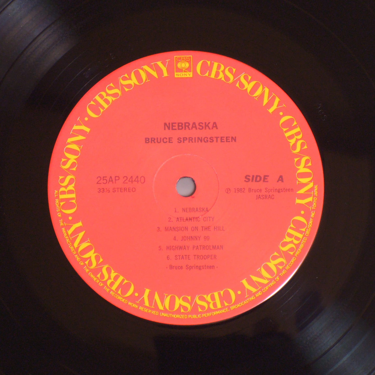 BRUCE SPRINGSTEEN - NEBRASKA [LP] (25AP 2440)