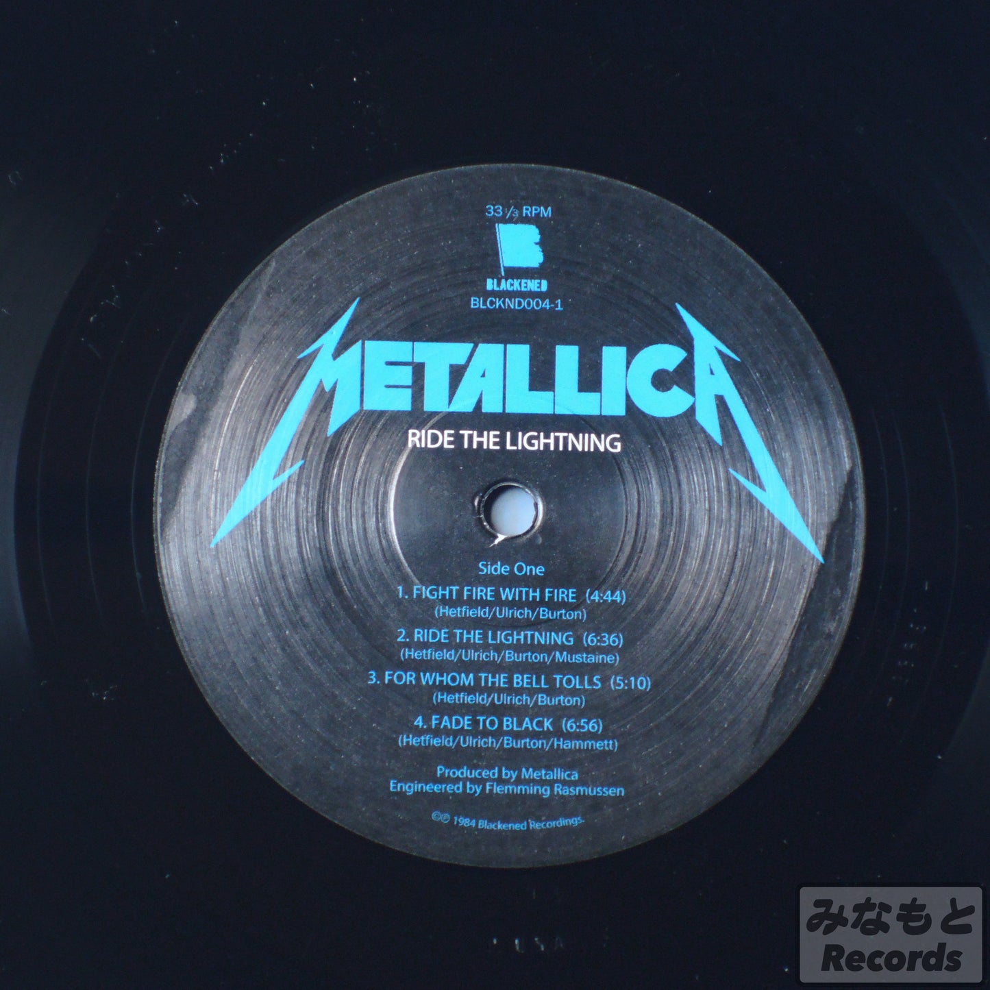METALLICA - RIDE THE LIGHTNING [LP] (BLACKND004R-1)