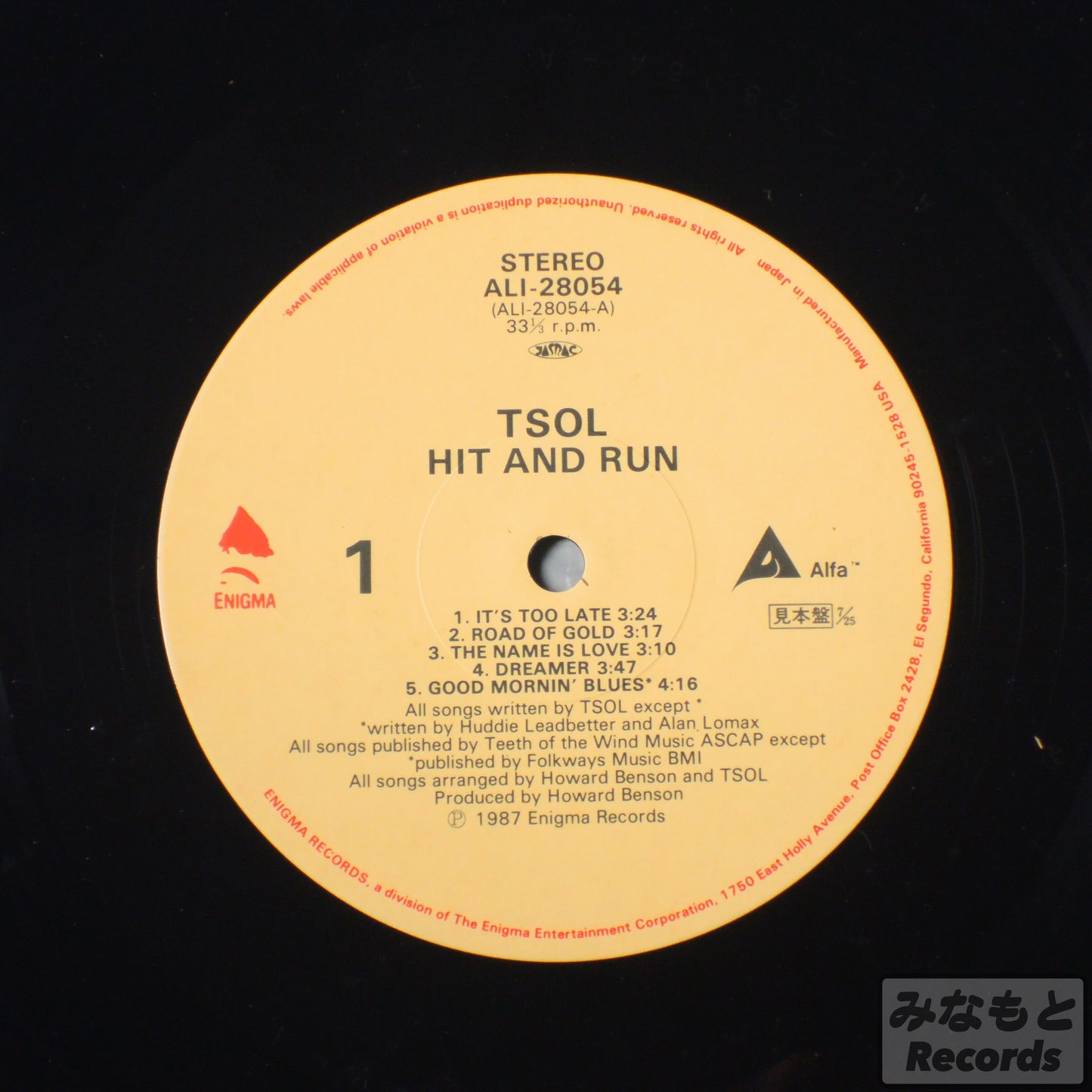 TSOL - HIT AND RUN [LP] (ALI-28054)