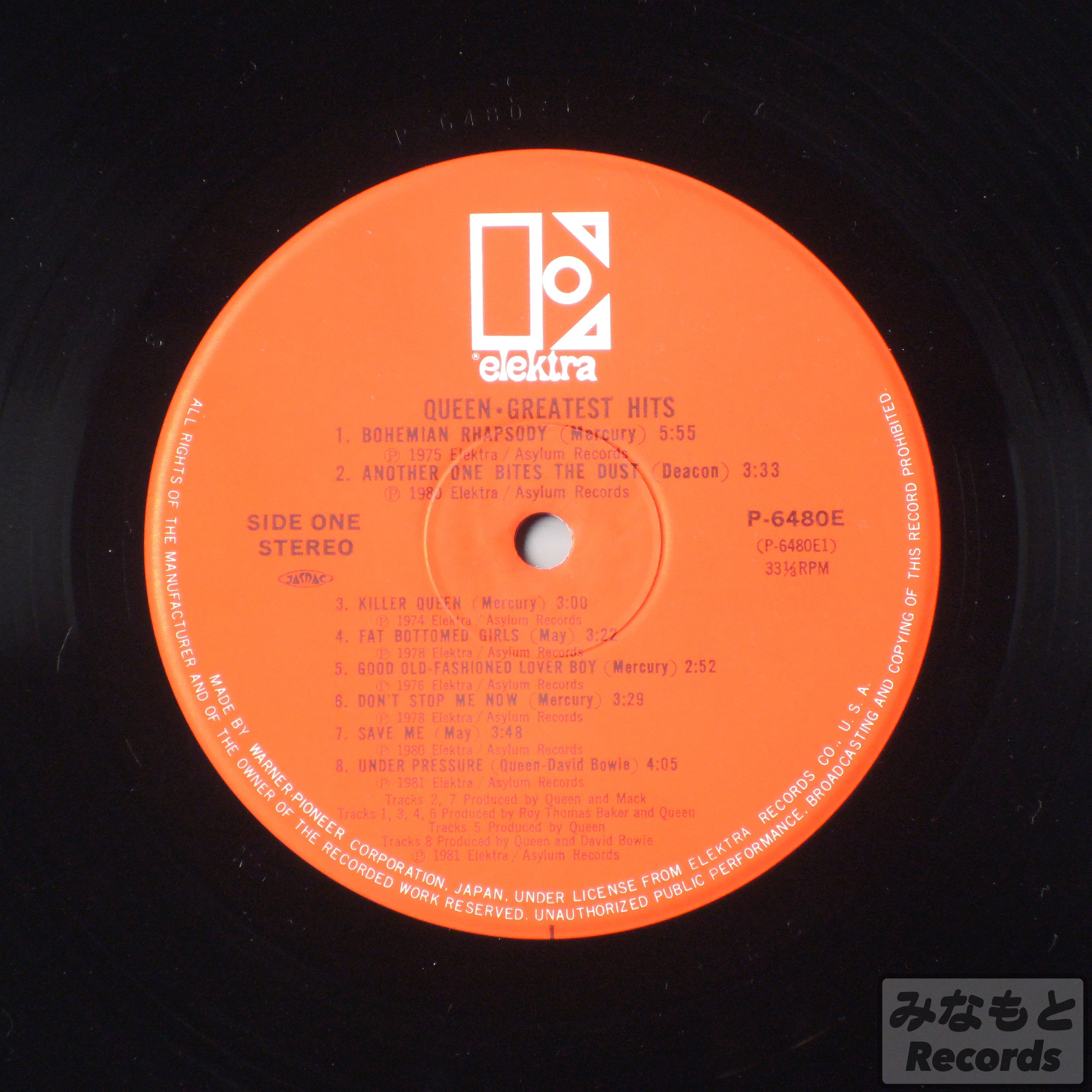QUEEN - GREATEST HITS [LP] (P-6480E) – みなもとレコーズ
