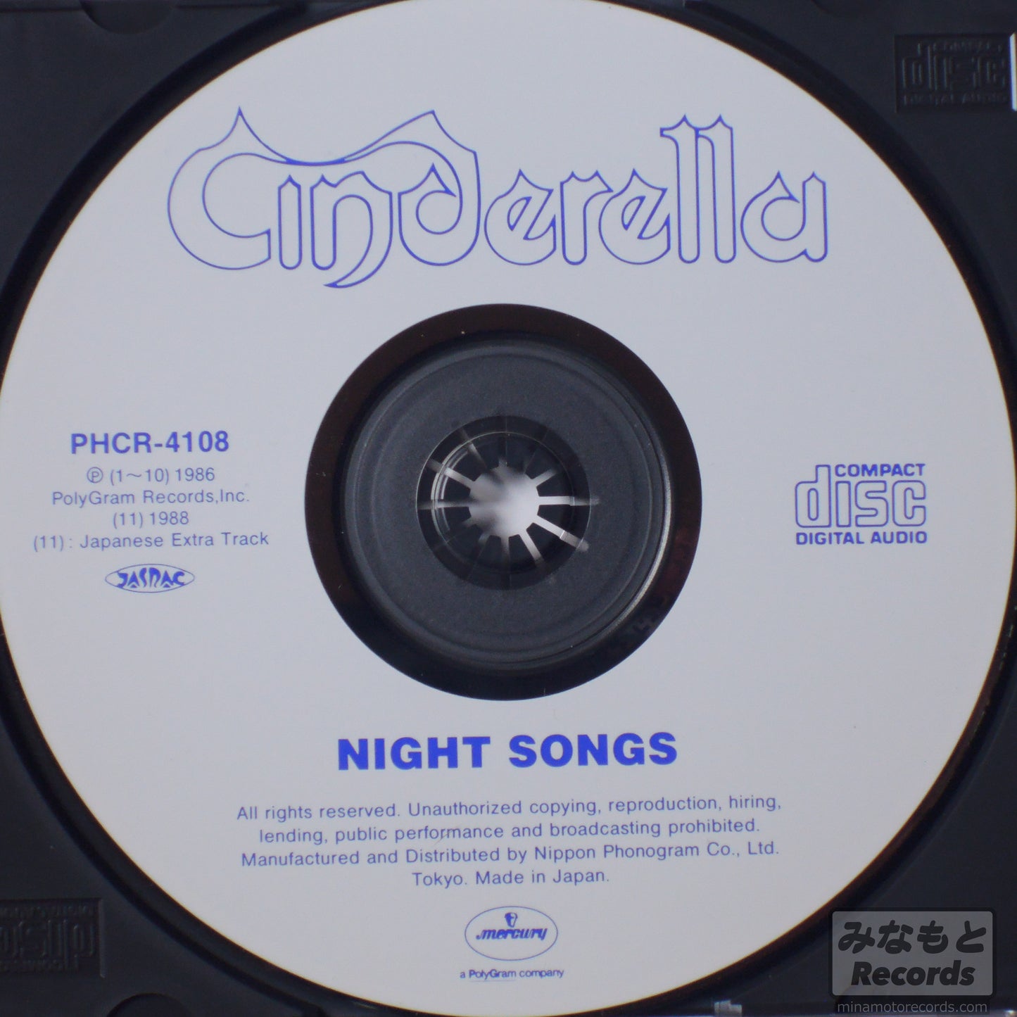 Cinderella - Night Songs [CD] (PHCR-4108)