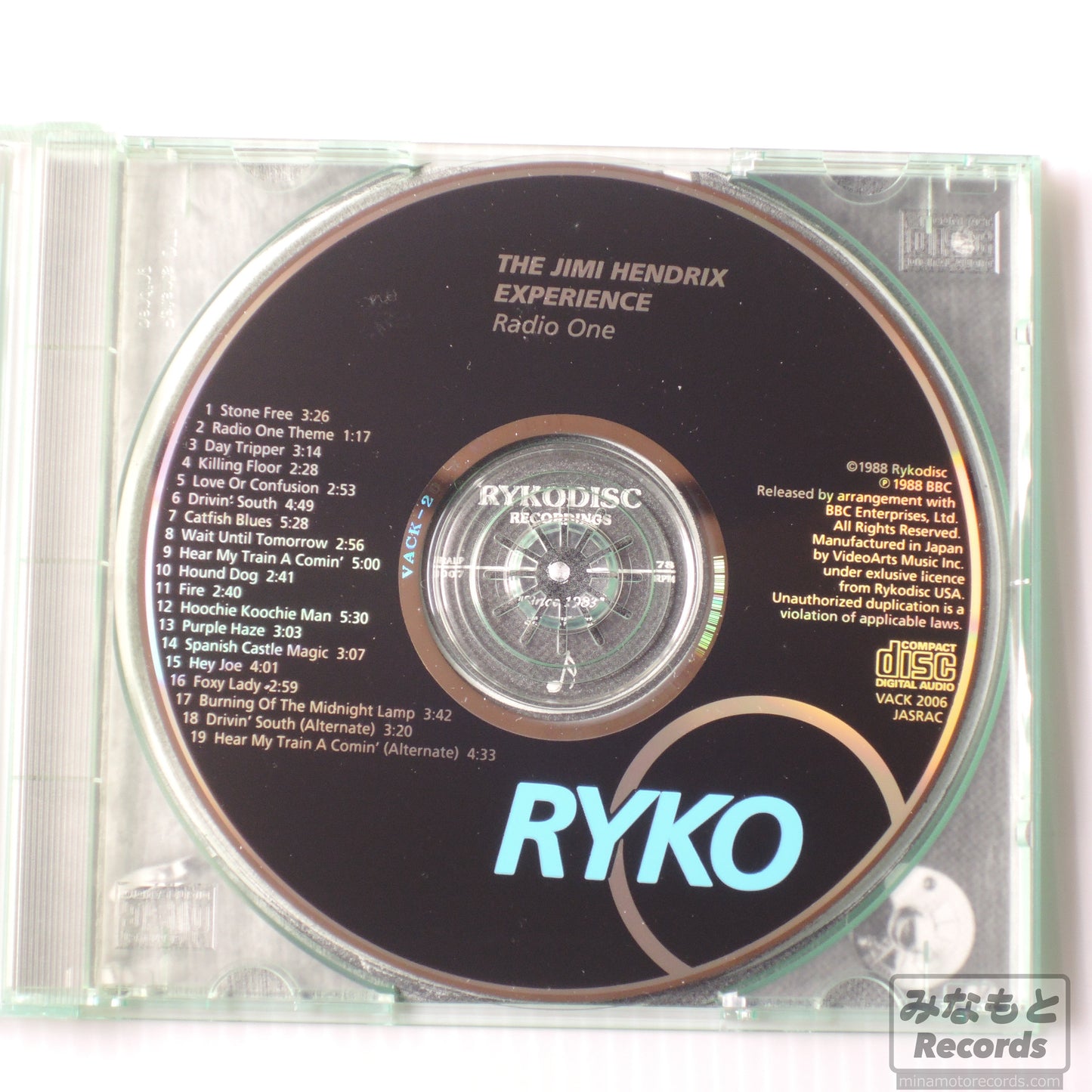 THE JIMI HENDRIX EXPERIENCE - RADIO ONE [CD] (VACK 2006)