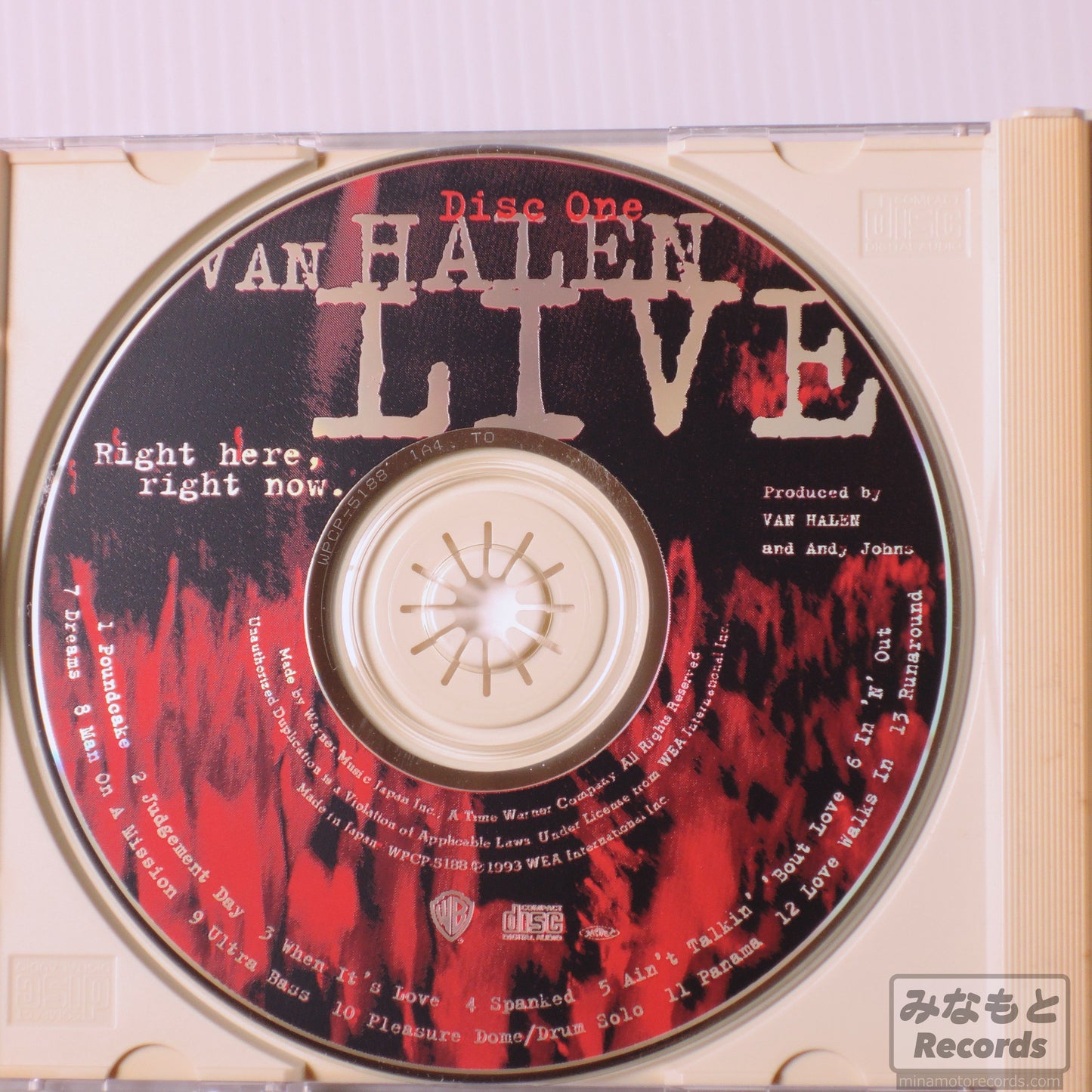 VAN HALEN - LIVE; Right here, right now. [CD] (WPCP 5188~9)