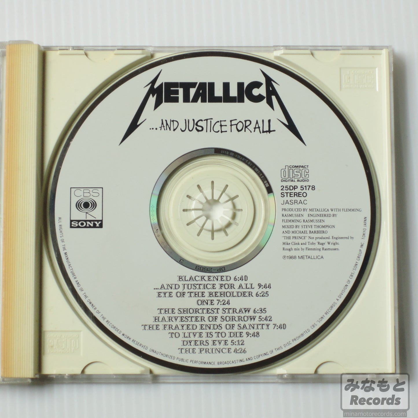 Metallica - ...AND JUSTICE FOR ALL（メタル・ジャスティス） [CD] (25DP 5178)