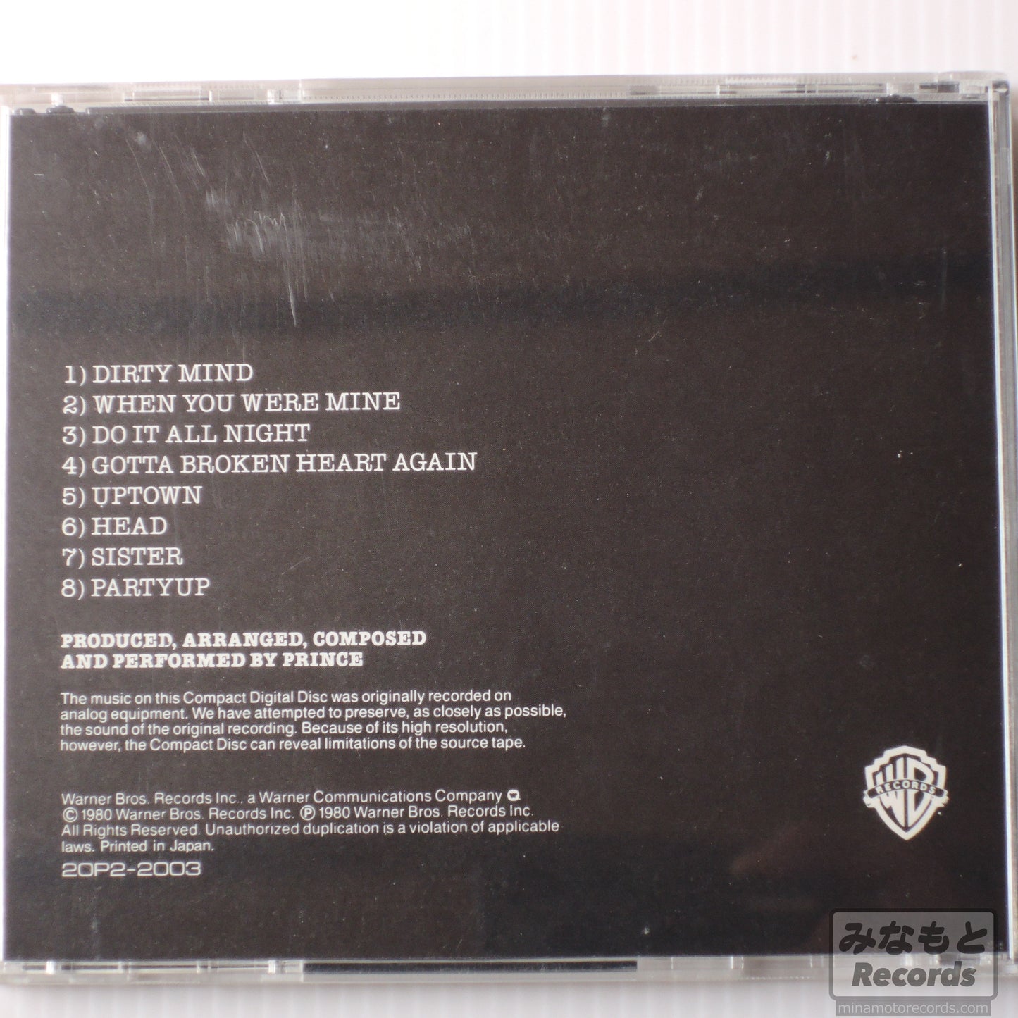 Prince - Dirty Mind [CD] (20P2-2003)