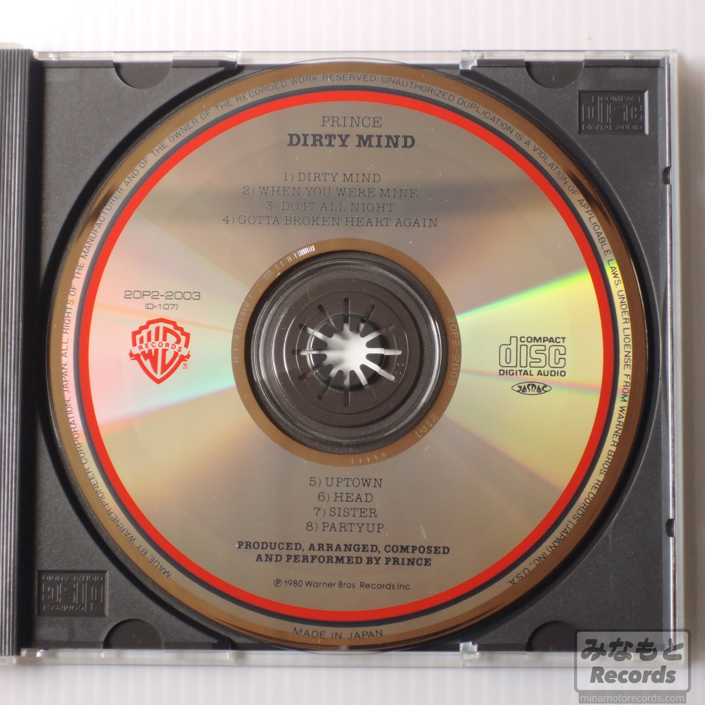 Prince - Dirty Mind [CD] (20P2-2003)