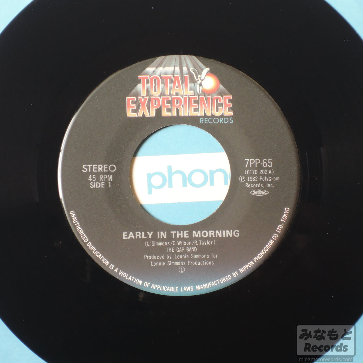 THE GAP BAND - Early in the Morning [7インチ] (7PP-65)